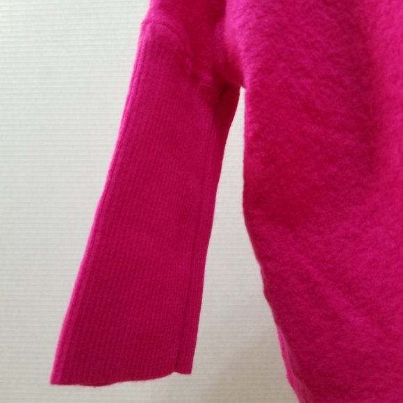 By Anthropologie sweater Medium pullover boxy cropped knit 98% wool stretch - Picture 8 of 12